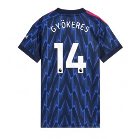 Dámské fotbalový oblečení Arsenal Viktor Gyokeres #14 Venkovní košile 2025-26 Krátkým Rukávem
